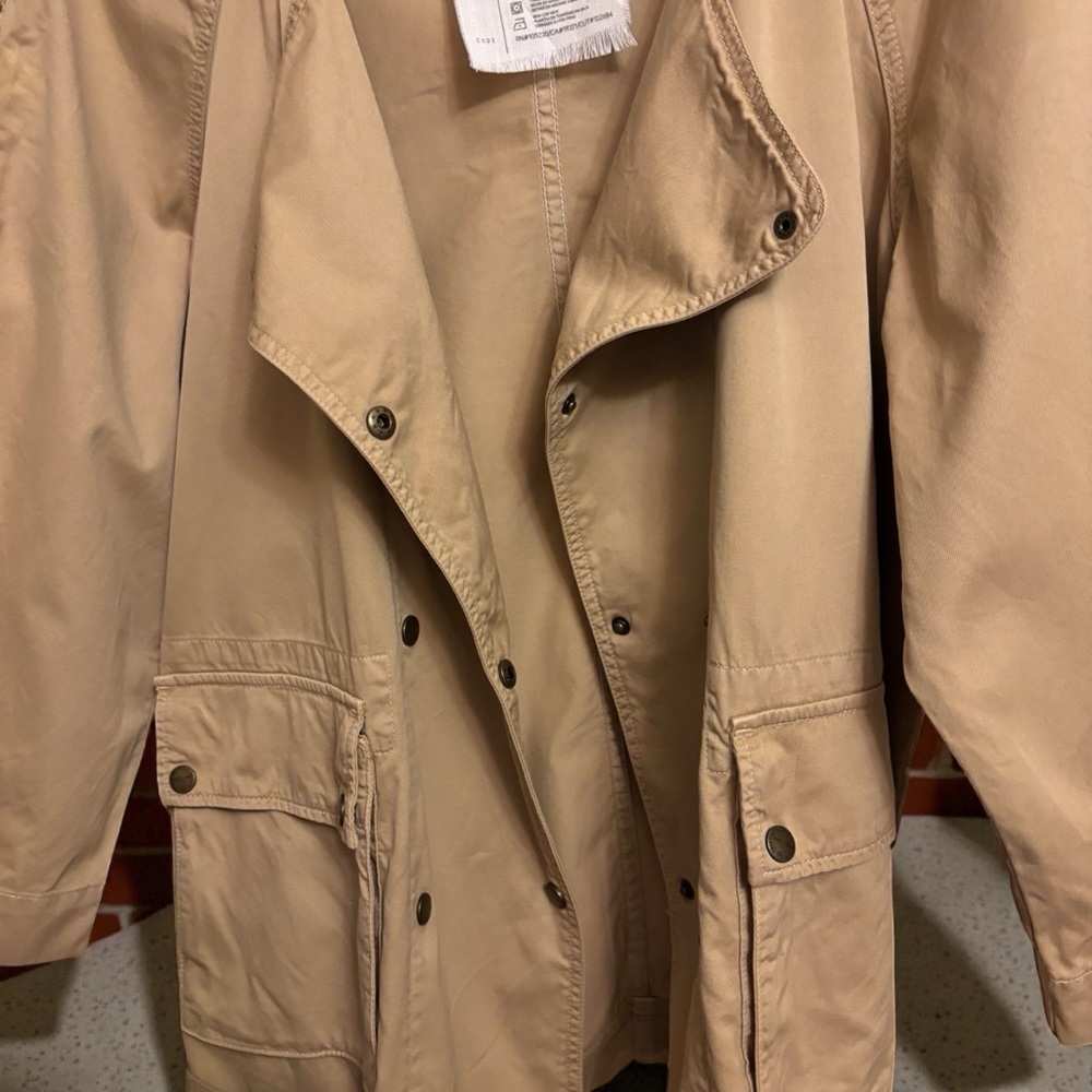 Current Elliott Women's Tan Double-Breasted Infantry Military Jacket - Picture 8 of 11